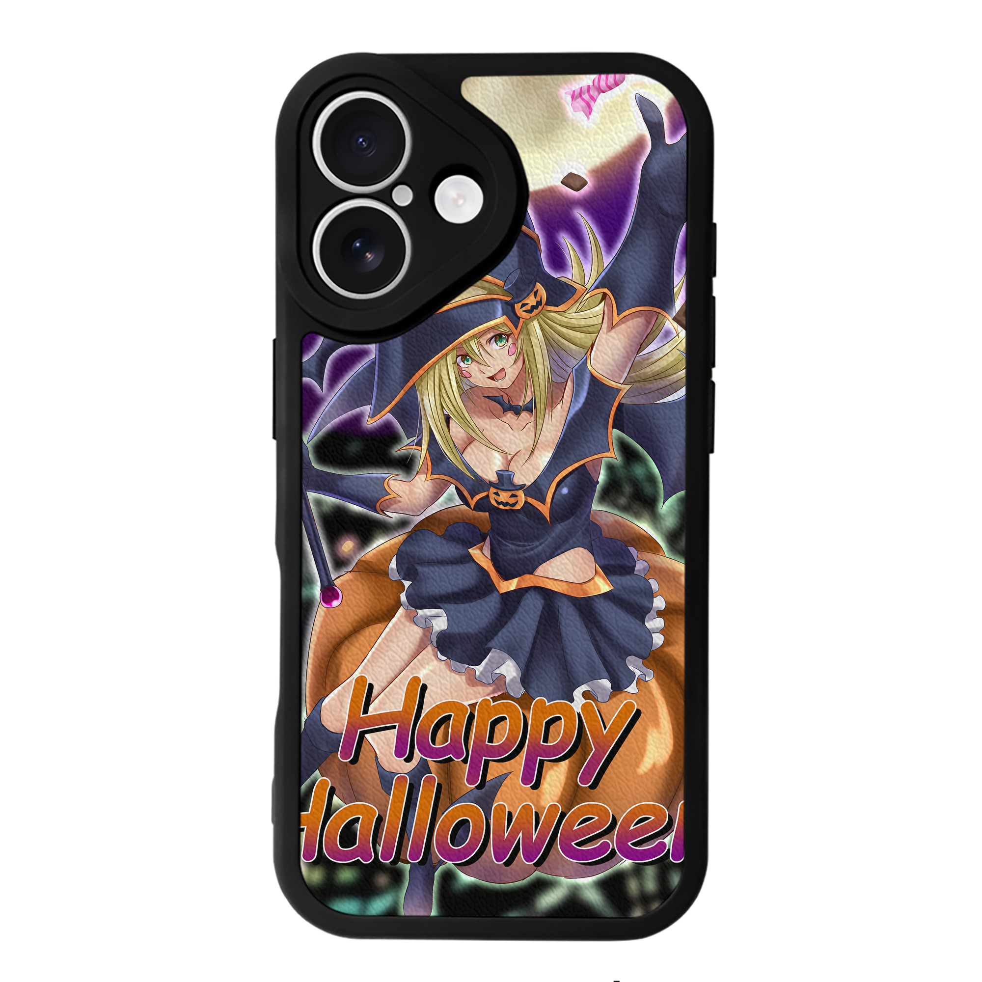 （画像用） 遊☆戯☆王 Yu-Gi-Oh! 【iPhone 16シリーズ対応】シリコンスマホケース（レザー調） 材質：シリコン